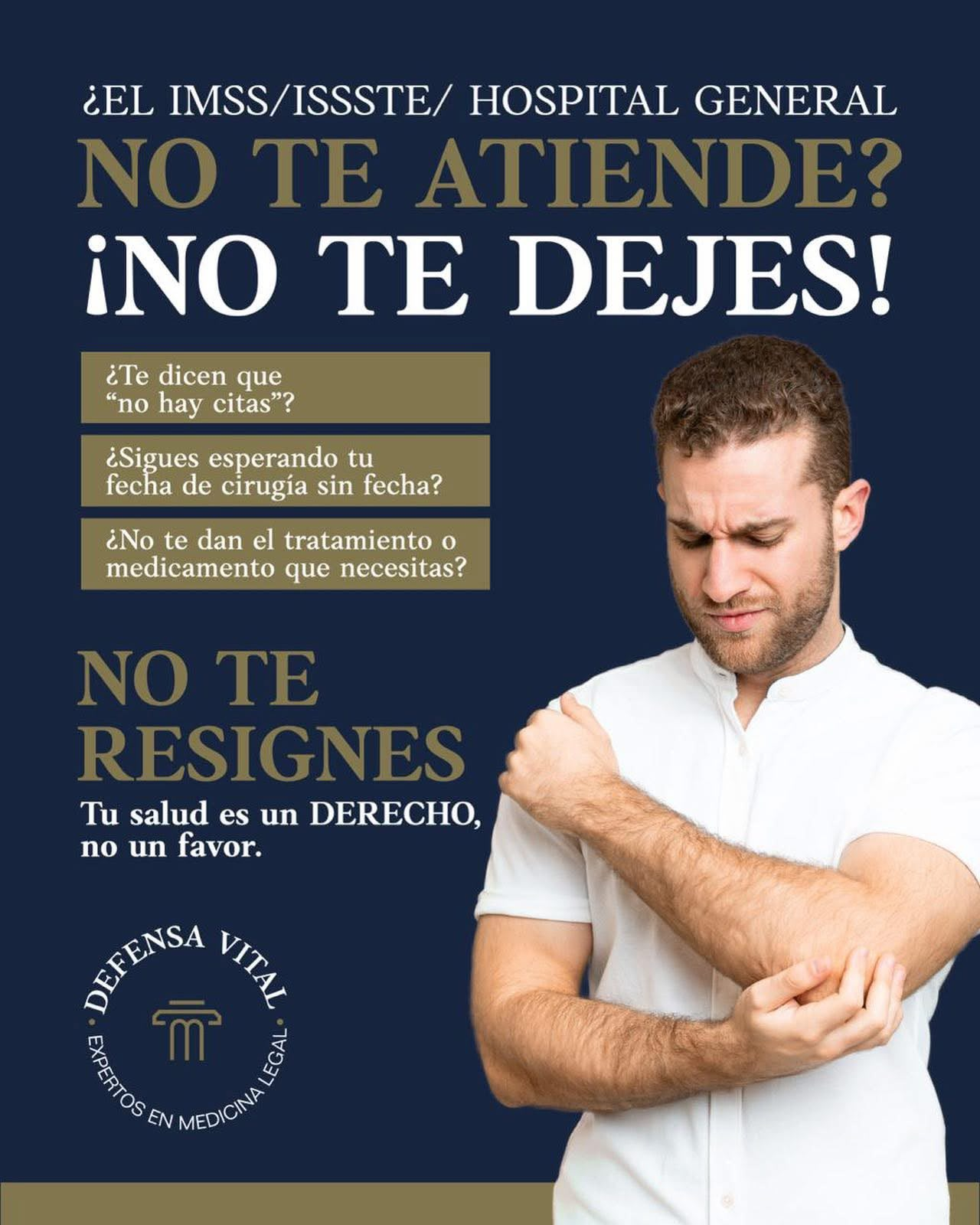 Imagen sobre defensa legal ante omisiones de instituciones de salud